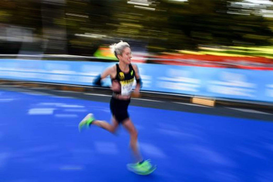 Aoife Cooke Irish National Champion at KBC Dublin Marathon 2019 Finish Line Photo