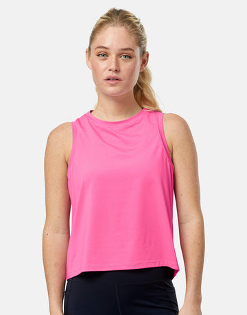 Boxy Crop Tank in Sangria Sunset