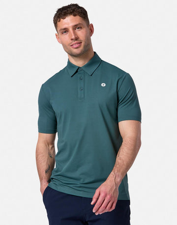 Coffee Polo Tee in Sage - T-Shirts - Gym+Coffee IE