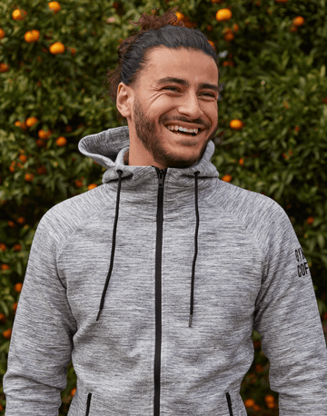 Mens Grey Fleck Hoodie - Hoodies - Gym+Coffee IE