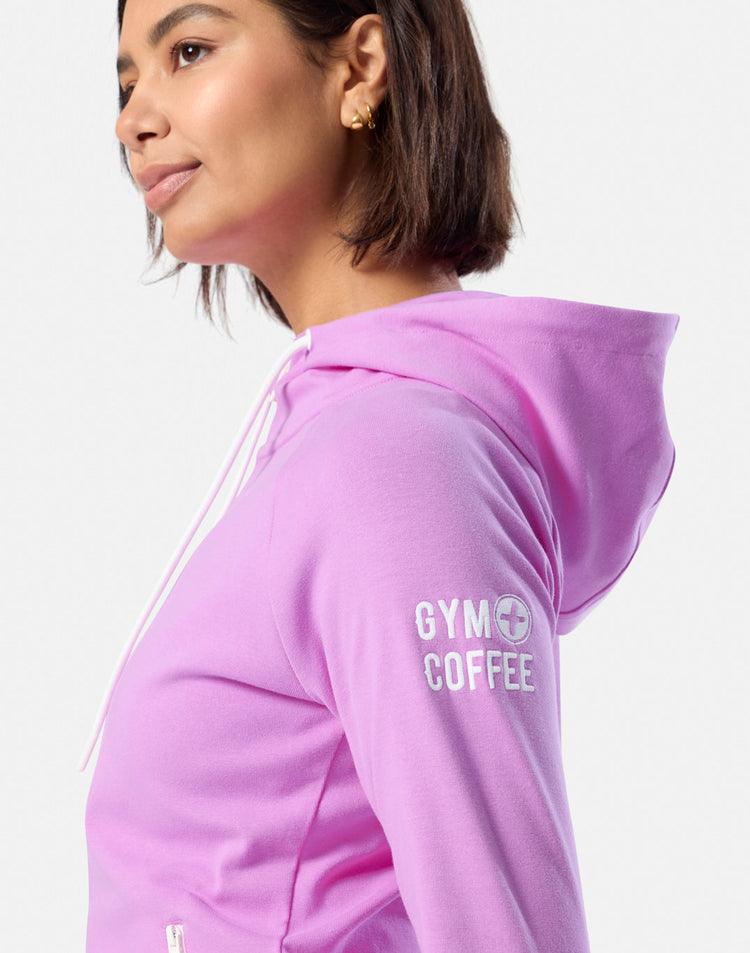 Chill Zip Hoodie in Neon Pink