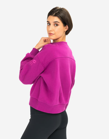 Sierra Fleece Crew in Very Berry - Sweatshirts - Gym+Coffee IE