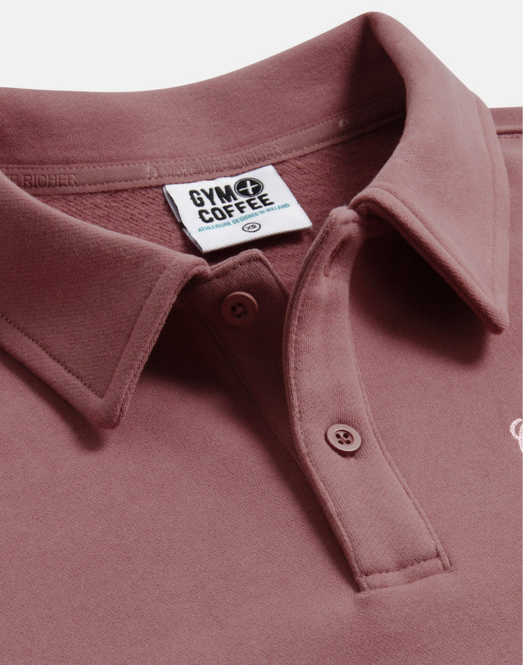Daily Collared Sweatshirt in Terra Rose