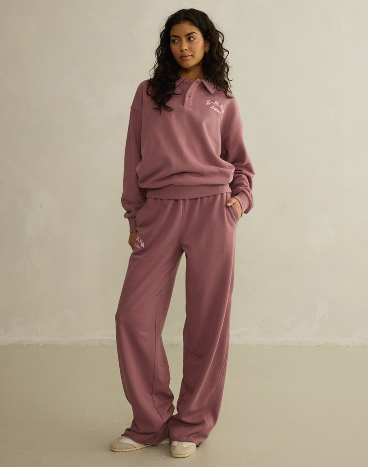Daily Collared Sweatshirt in Terra Rose
