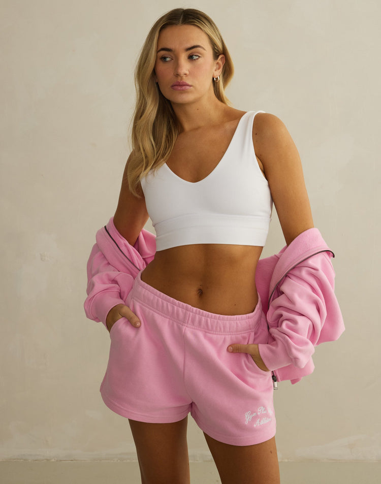 Daily Zip Hoodie in Pink Blossom