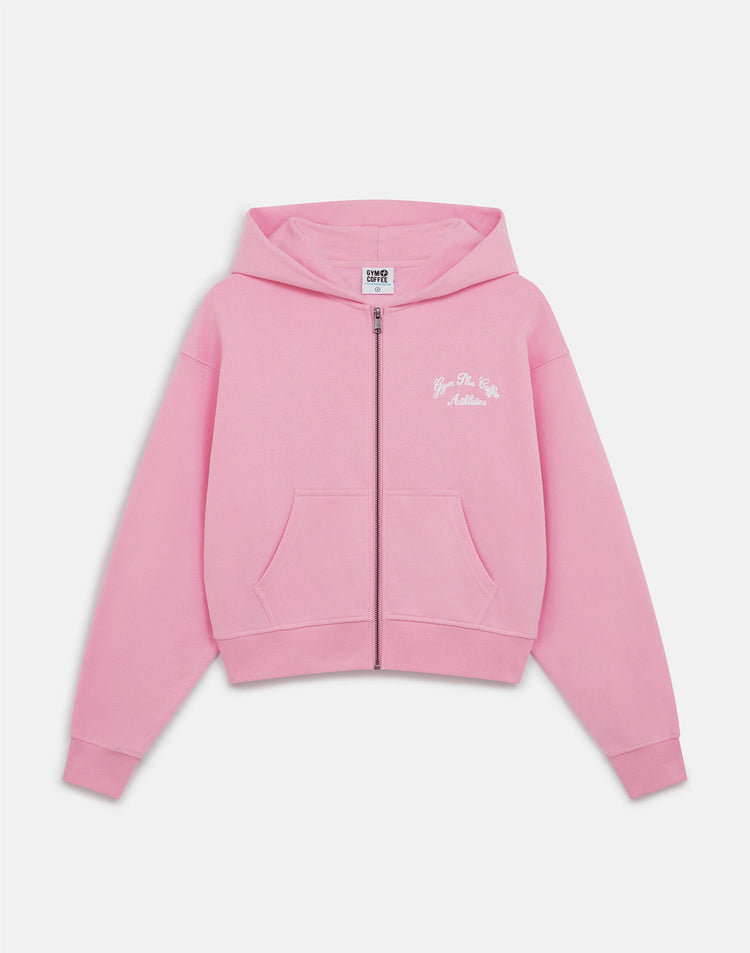 Daily Zip Hoodie in Pink Blossom