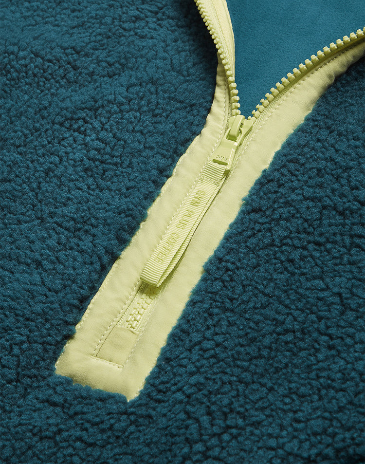 Industry Fleece Half Zip in Deep Teal