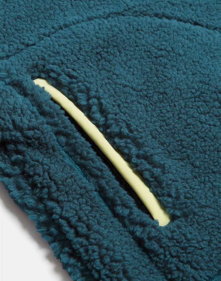 Industry Fleece Half Zip in Deep Teal