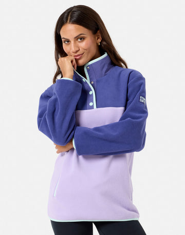 Half Snap Polar Fleece in Lilac