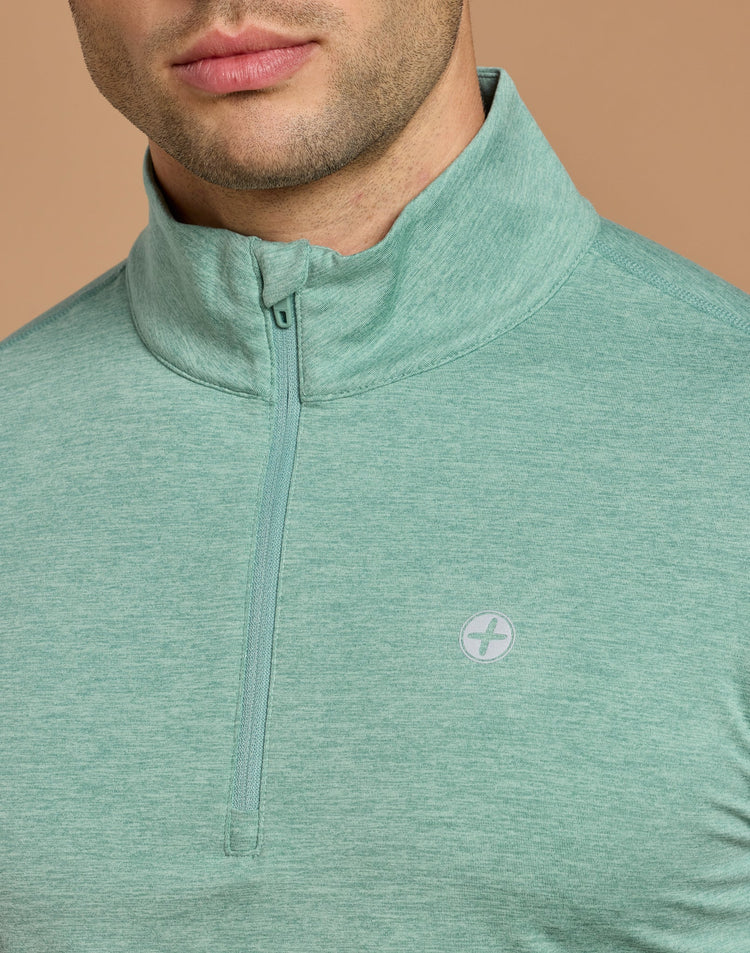 Midlayer in Fresh Green Marl