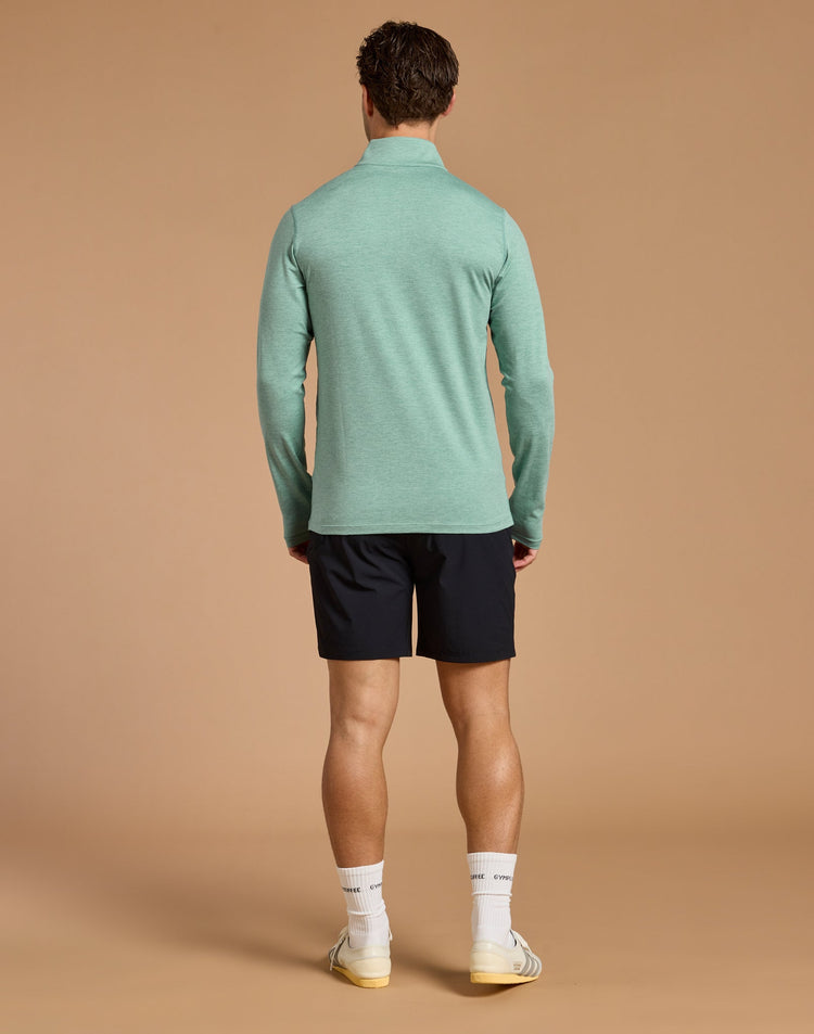 Midlayer in Fresh Green Marl