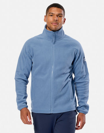 Full Zip Polar Fleece in Oasis Blue