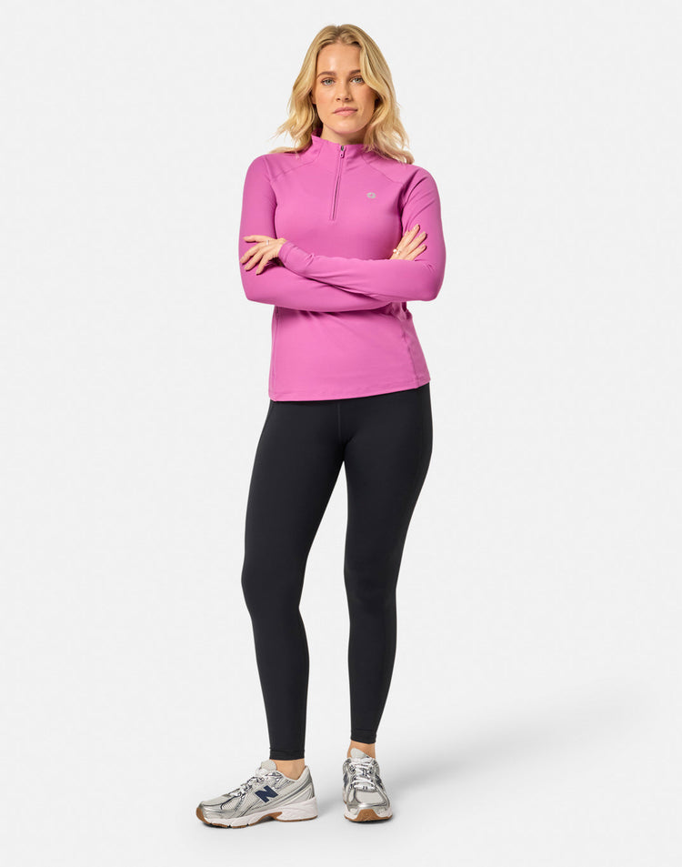 Relentless 1/4 Zip in Crisp Pink