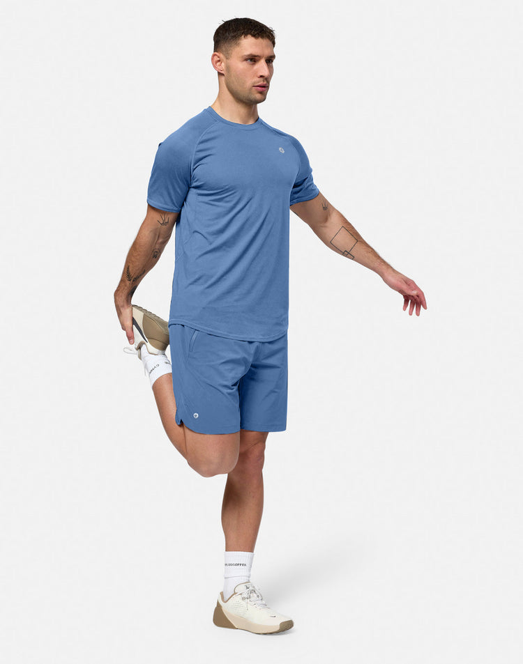 Relentless 7" Shorts in Oasis Blue