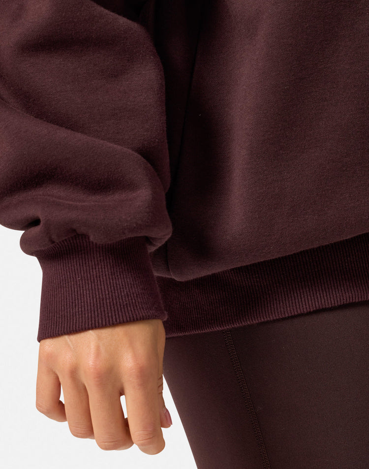 Snap Collar Sierra Sweatshirt in Mocha Bean