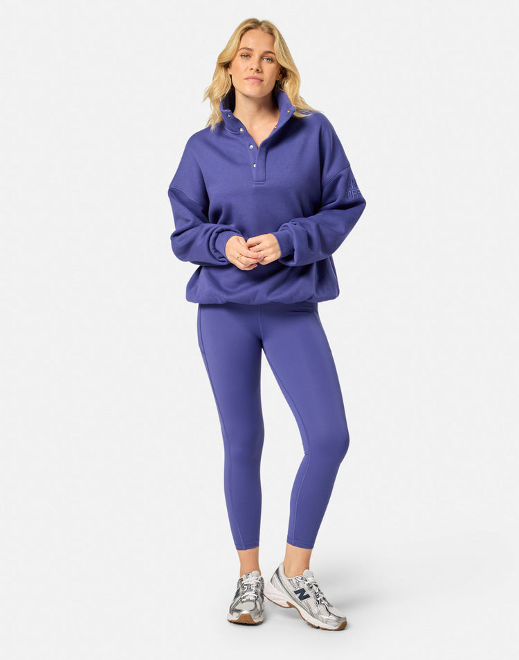 Snap Collar Sierra Sweatshirt in Violet Smoke