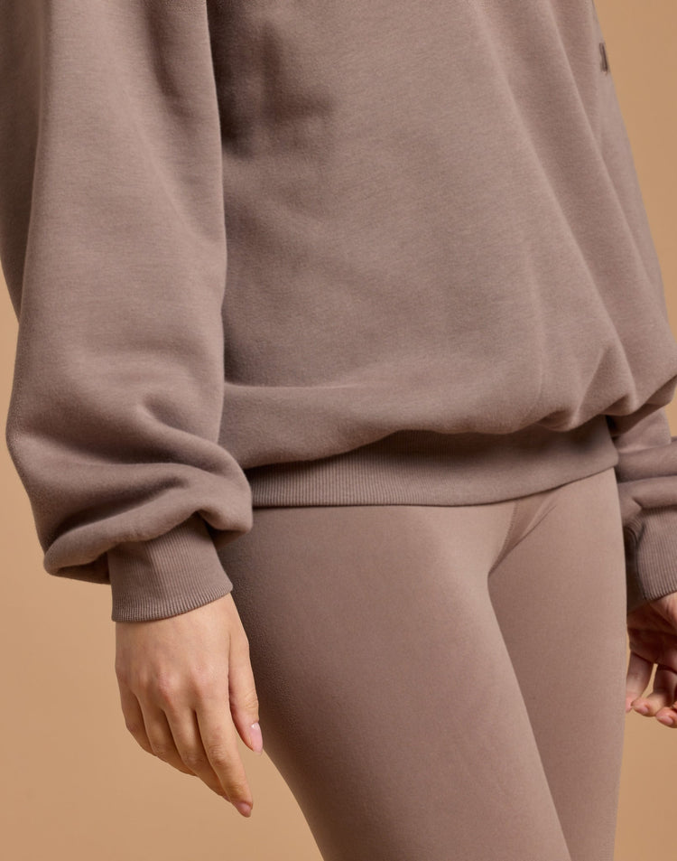 Snap Collar Sierra Sweatshirt in Pebble