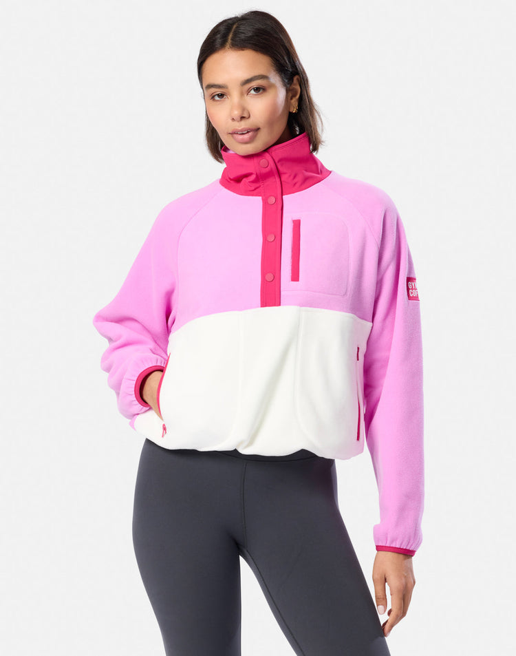 Snap Polar Fleece in Fuchsia Pink