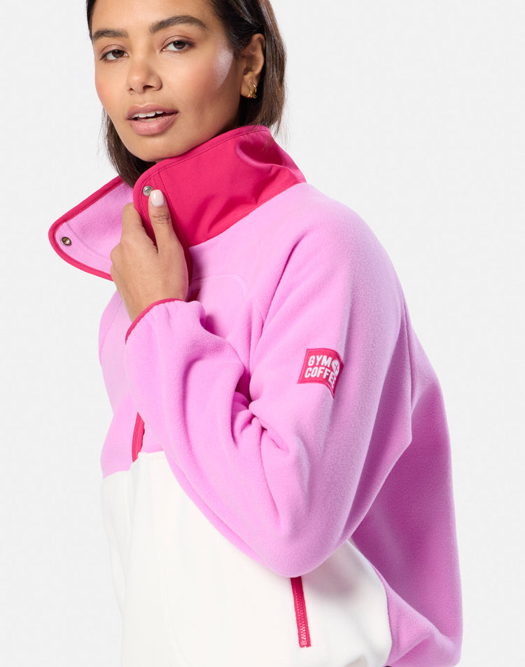 Snap Polar Fleece in Fuchsia Pink