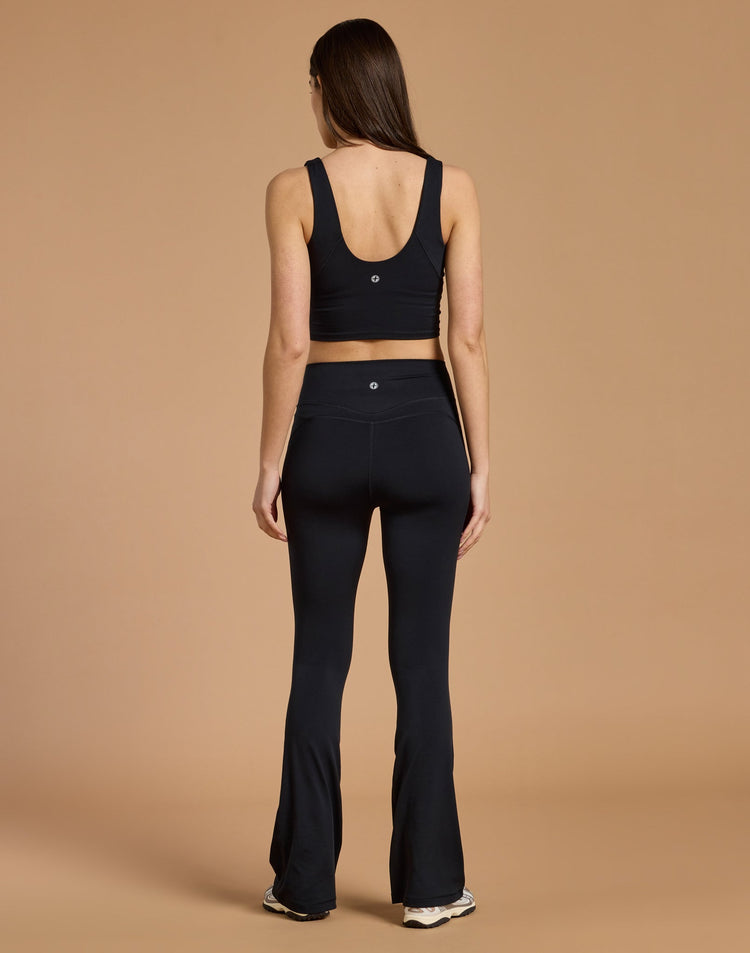 Soft Motion Flare Legging in Black
