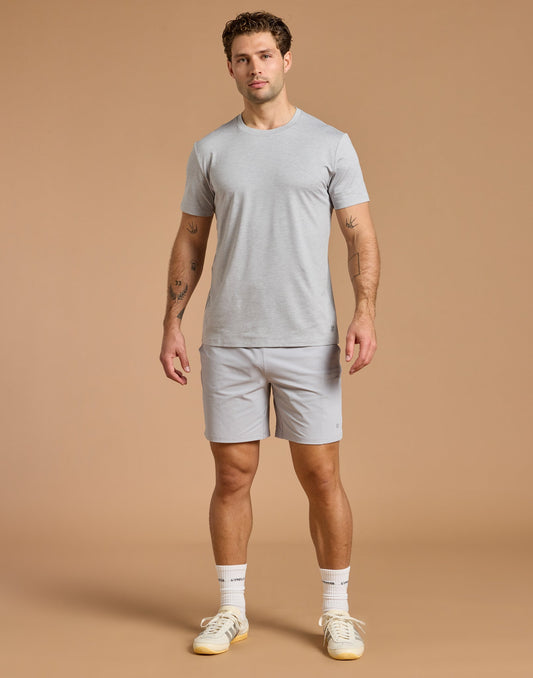 Daily Tee in Stone Grey Marl