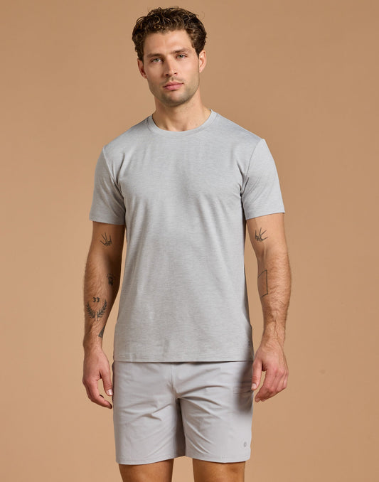 Daily Tee in Stone Grey Marl
