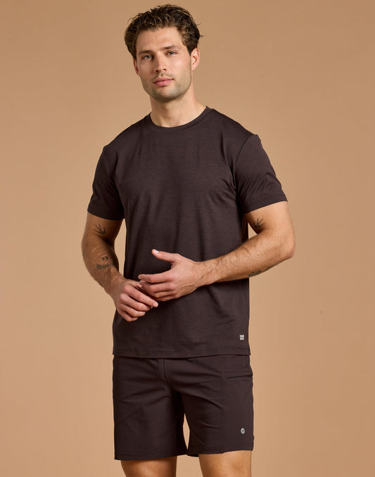 Daily Tee in Mocha Bean Marl