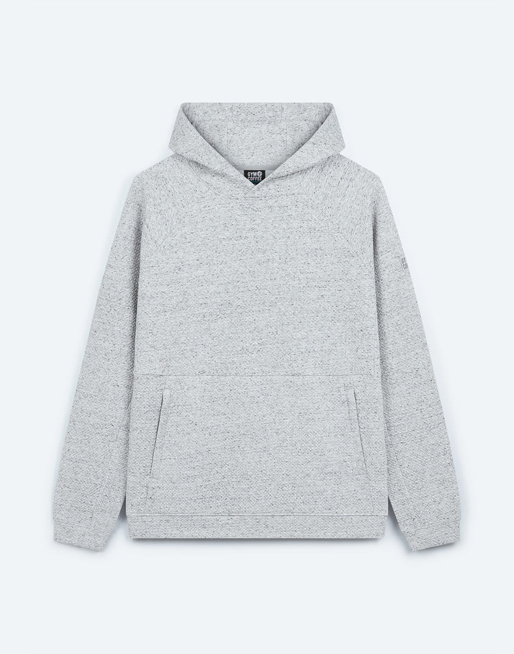 Textured Hoodie in Heather Grey