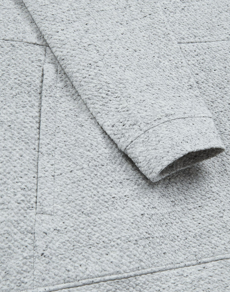 Textured Hoodie in Heather Grey