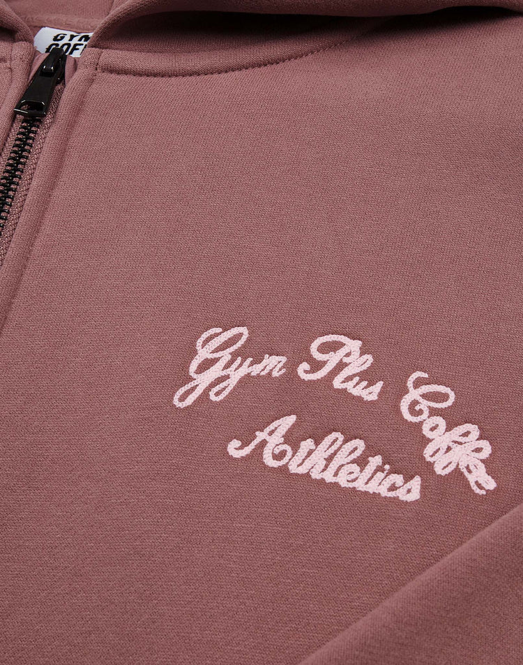 Daily Zip Hoodie in Terra Rose