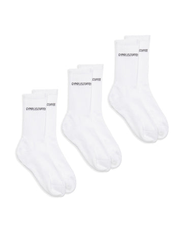 3 Pack Quarter Length Everyday Sock in White