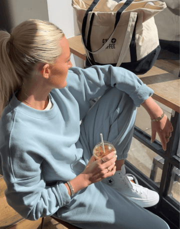 The Oversized Crew in Chalk Blue - Sweatshirts - Gym+Coffee IE