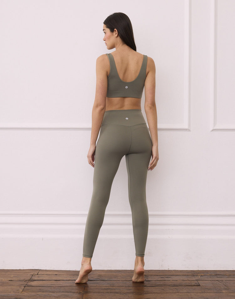 Soft-Motion Twist Bra in Olive