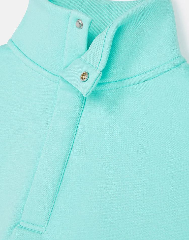 Snap Collar Sierra Sweatshirt in Peppermint