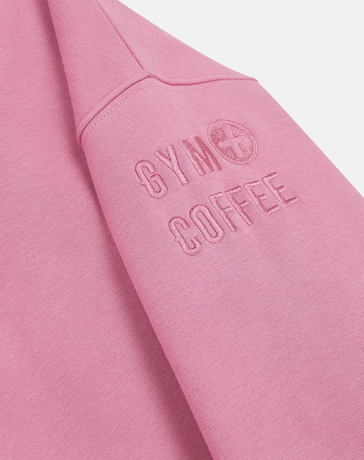 Snap Collar Sierra Sweatshirt in Pink Velvet