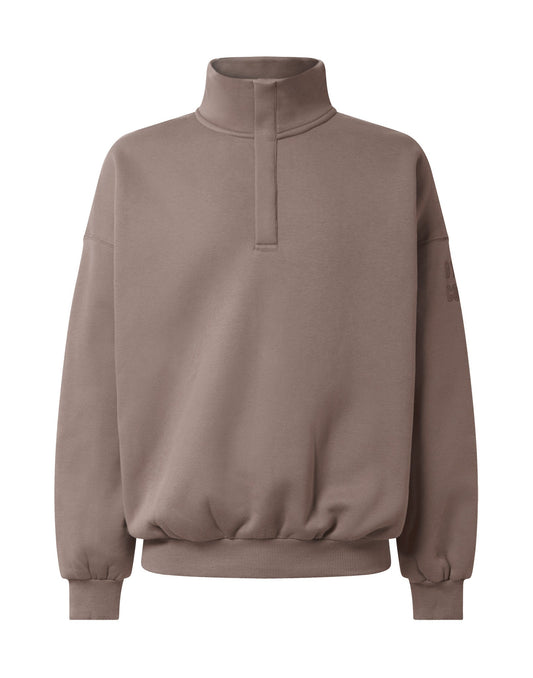 Snap Collar Sierra Sweatshirt in Pebble