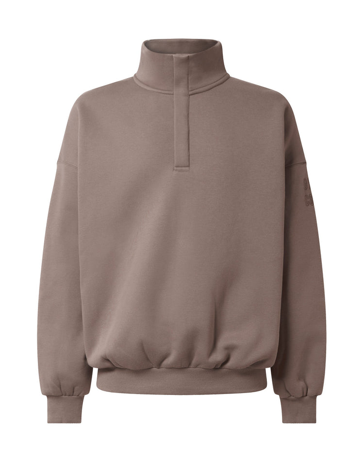 Snap Collar Sierra Sweatshirt in Pebble