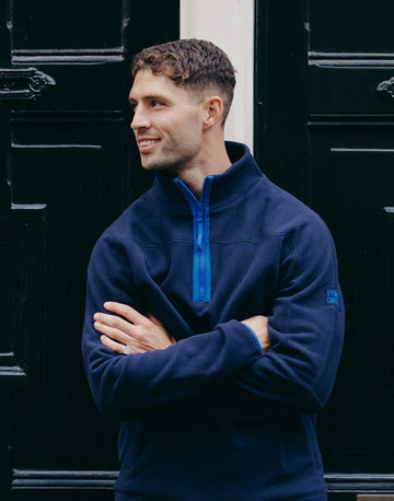 Half Zip Polar Fleece in Twilight Navy