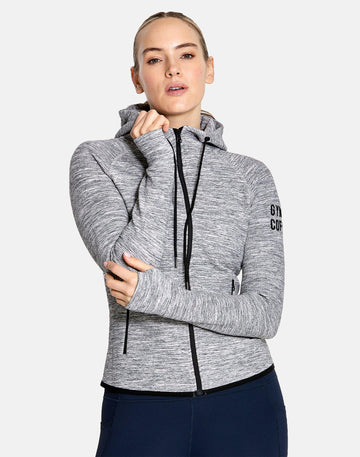 Womens Grey Fleck Hoodie - Hoodies - Gym+Coffee IE