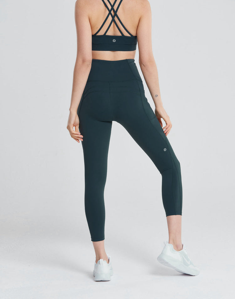 Swift High-Rise Legging in Moss Green