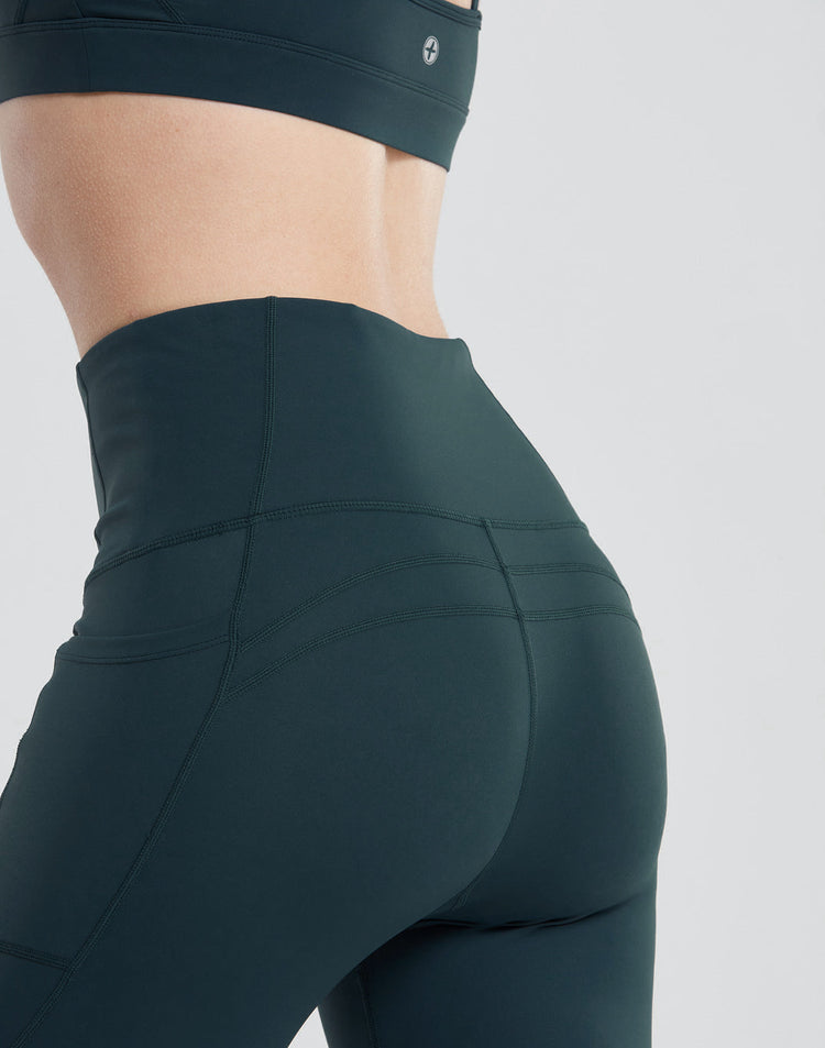 Swift High-Rise Legging in Moss Green